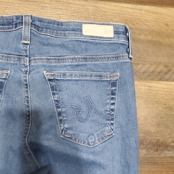 Ag Adriano Goldschmied Blue Ag-ed Denim Ankle The Stilt Roll Up Jeans - Picture 9 of 9